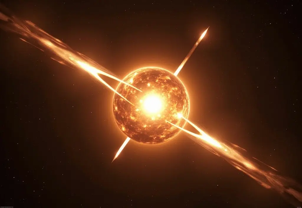 Die Entwicklung von T-Tauri-Sternen gezeigt als junger Stern mit starken Jets und einer protoplanetaren Scheibe