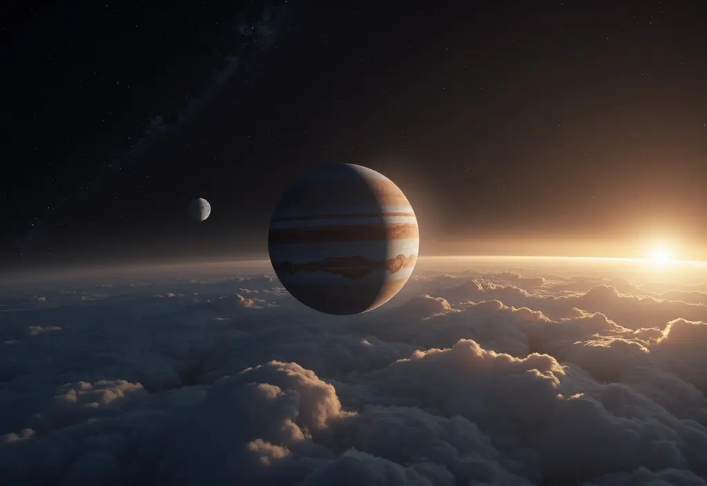 Ein Bild das den Unterschied zwischen einer Okkultation Stern verschwindet hinter Planet und einem Transit Mondschatten auf Planet zeigt