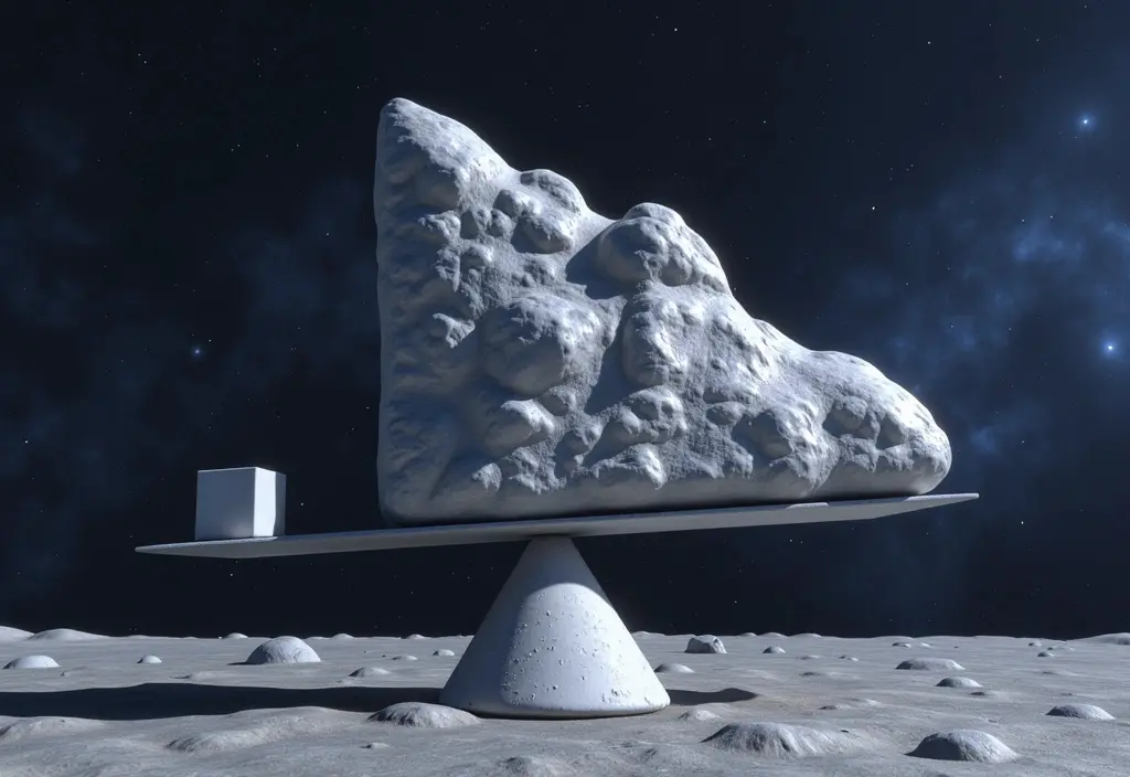 Ein Bild das erklärt warum Neutronensterne so dicht sind indem ein winziges Stück davon mehr wiegt als ein Berg