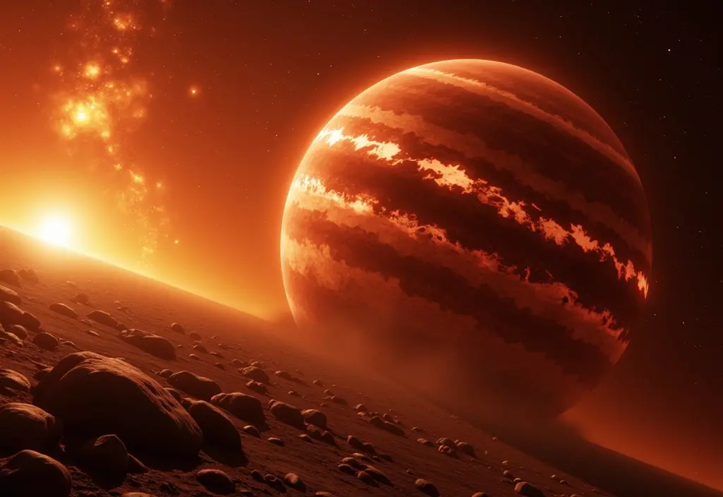 Ein Planet der von seinem Stern verschlungen wird der zu einem Roten Riesen wird