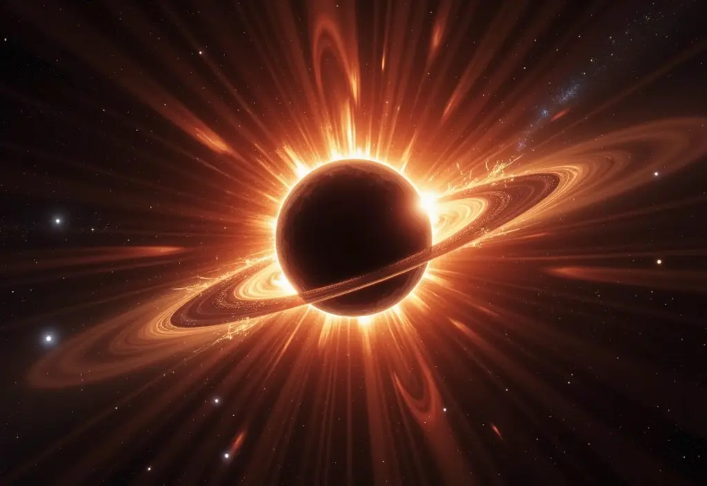 Ein Schwarzes Loch das einen Stern zerreißt um zu erklären warum Quasare so hell sind angetrieben von extremer Materieansammlung
