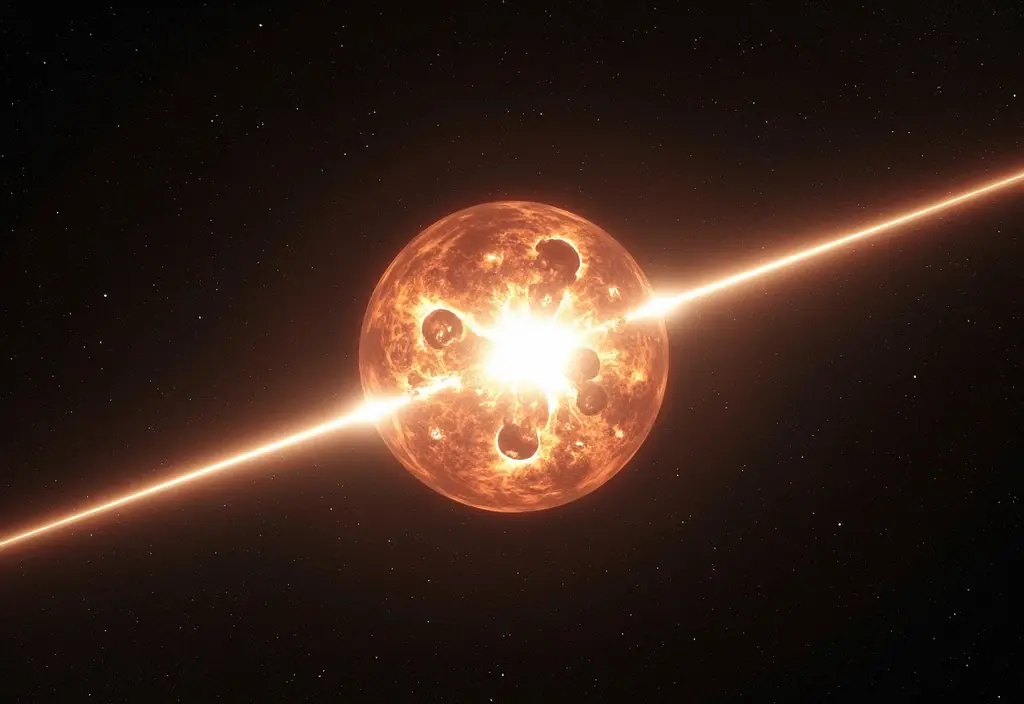 Ein extrem asymmetrischer Sternenausbruch mit Gammastrahlen der erklärt was eine Hypernova-Explosion ist