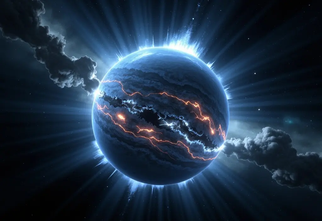 Ein instabiler Überriese kurz vor der Supernova ein entscheidender Punkt im Lebenszyklus eines massereichen Sterns