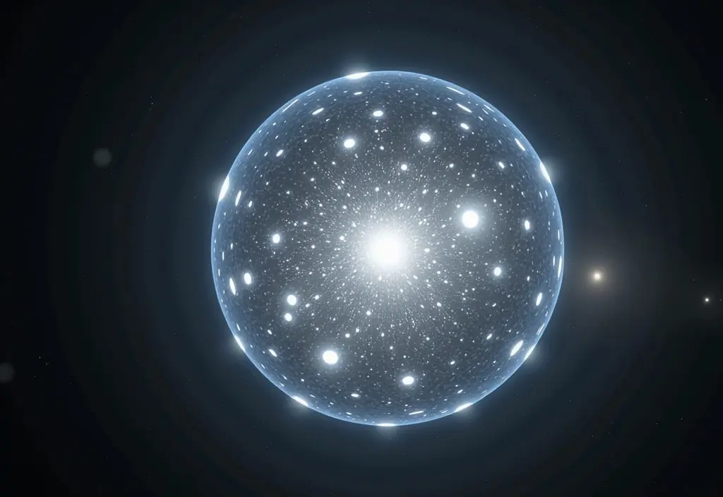 Eine Darstellung die zeigt was entartete Materie ist extrem dicht gepackte Atomkerne in einem Elektronenmeer