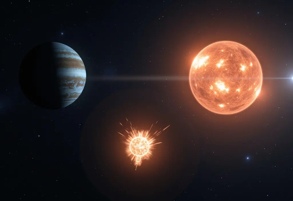 Eine Darstellung warum Sterne ihre Helligkeit verändern die Pulsationen Finsternisse und Eruptionen zeigt