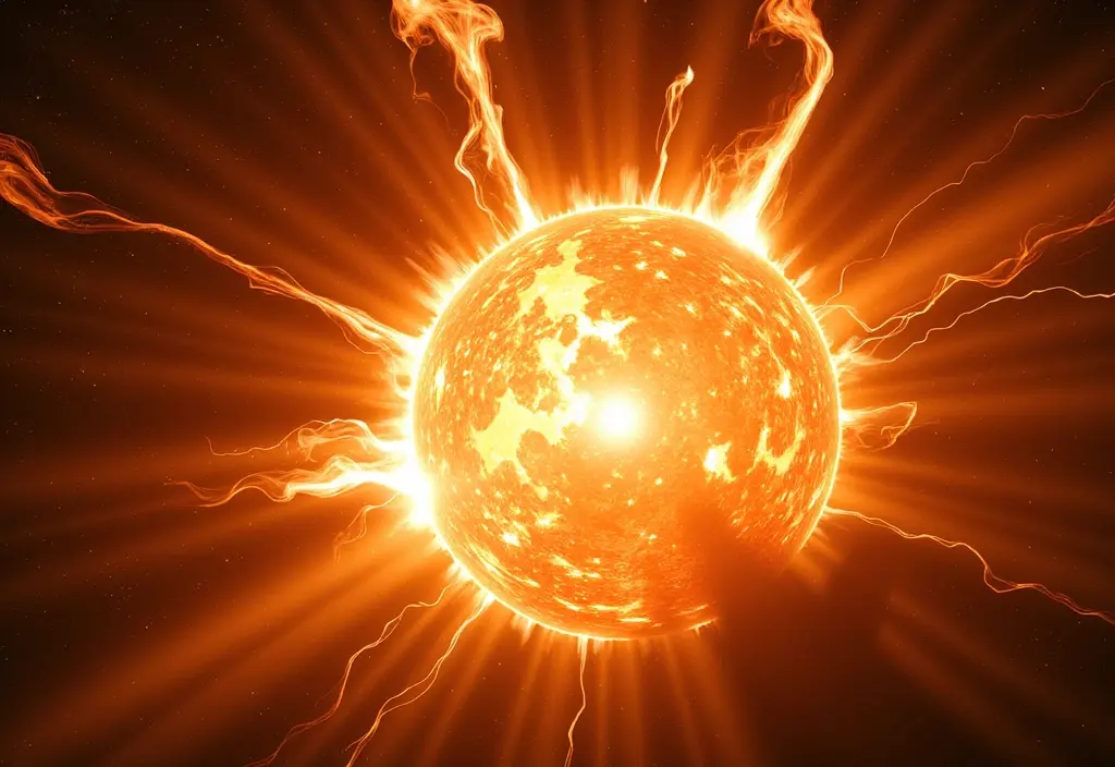 Eine gewaltige Plasmawolke die von der Sonne ausgestoßen wird um zu zeigen was ein koronaler Massenauswurf ist