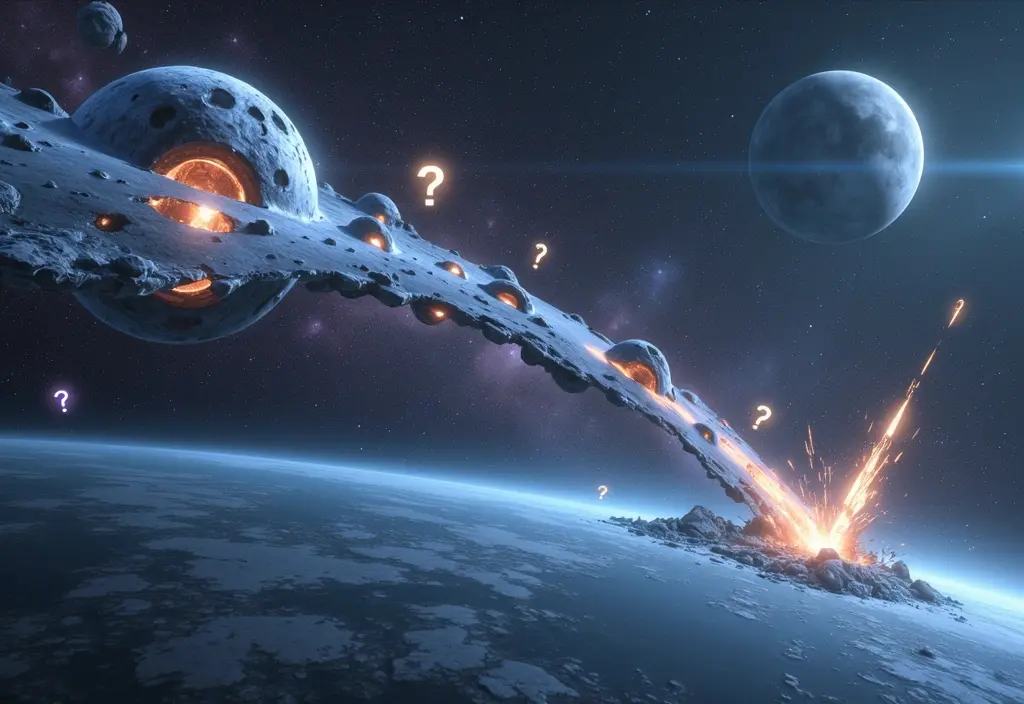 Eine symbolische Darstellung der verschiedenen möglichen Zukünfte die das Universum erwarten könnten