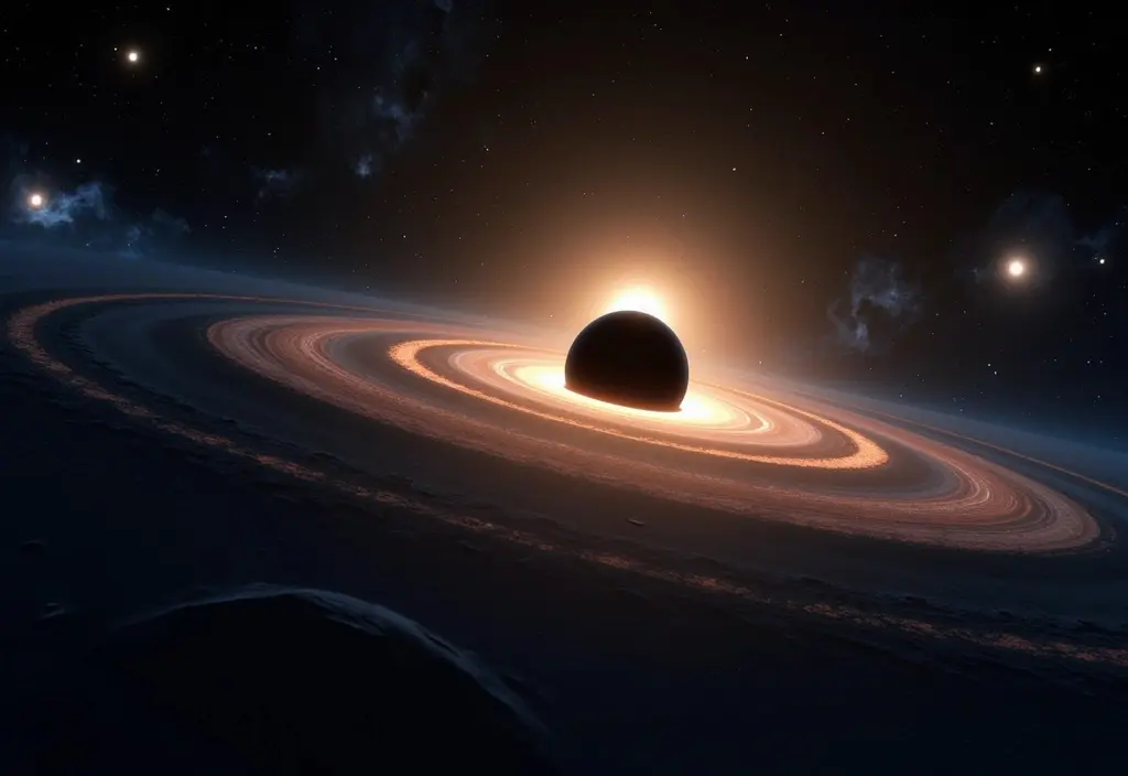 Zwei kollidierende Galaxien die Gezeitenschweife aus Sternen in den intergalaktischen Raum schleudern