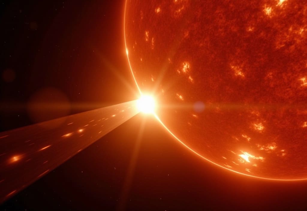 Die Sonnenkorona mit einer riesigen Lücke nach einem Ausbruch um zu zeigen was ein koronaler Massenauswurf ist