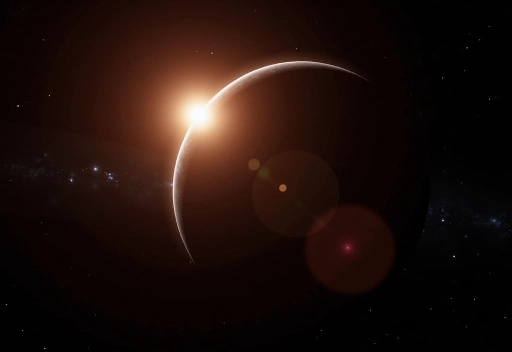Die blendend helle Venus die als Planet mit höchster Albedo das Sonnenlicht stark reflektiert
