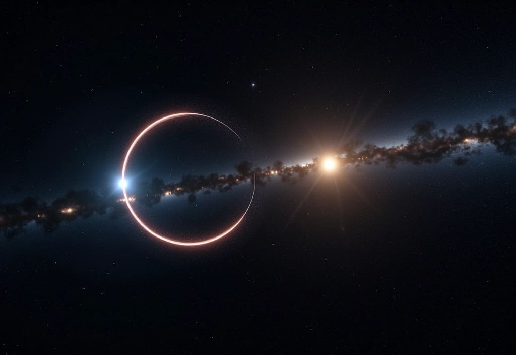 Die kometenähnliche Form der Heliosphäre die ihre riesige Größe und Bewegung durch den Weltraum darstellt
