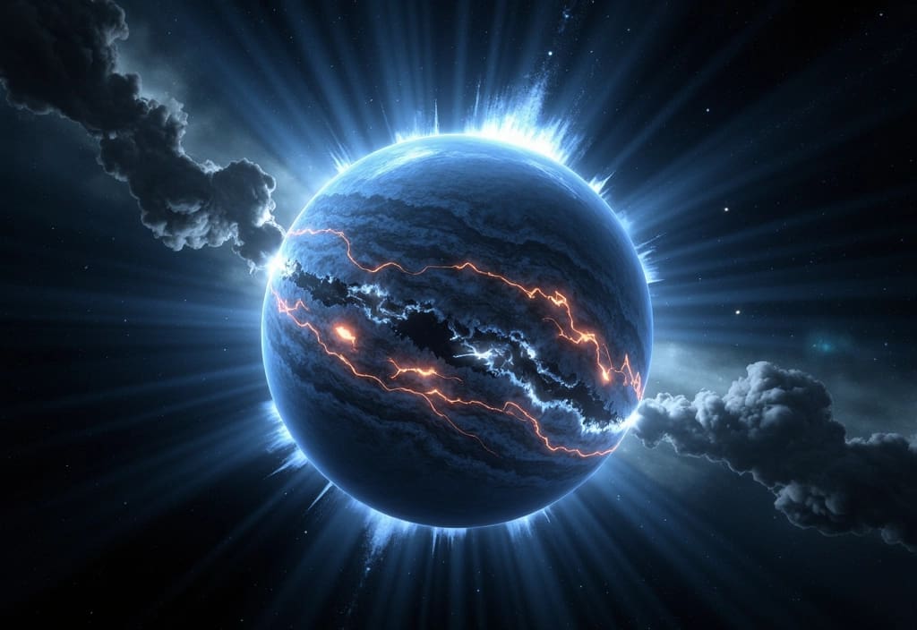 Ein instabiler Überriese kurz vor der Supernova ein entscheidender Punkt im Lebenszyklus eines massereichen Sterns