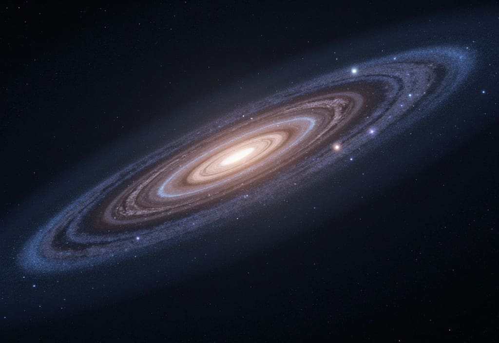 Eine Außenansicht der Spiralarme unserer Galaxie die die gewaltige Anzahl der Sterne in der Milchstraße symbolisiert