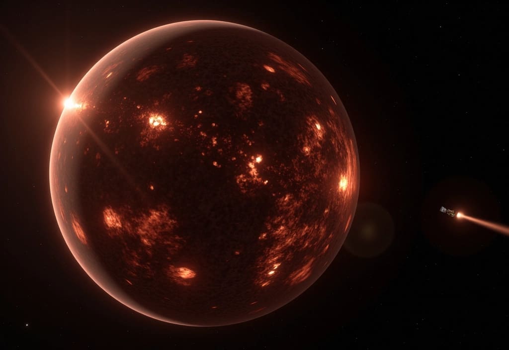Eine Darstellung der extremen Größe von Hyperriesen-Sternen die selbst die Grenzen unseres Sonnensystems übertreffen