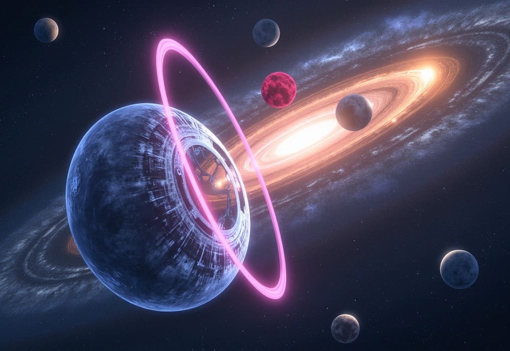 Eine konzeptionelle Darstellung wie sich die fundamentalen Kräfte des Universums in der ersten Sekunde abspalteten