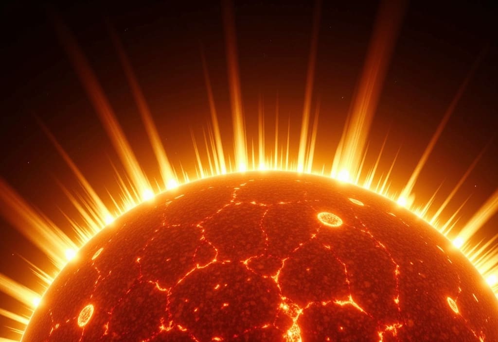 Feurige Gasjets Spikulen die die dynamischen Geheimnisse der Chromosphäre zeigen