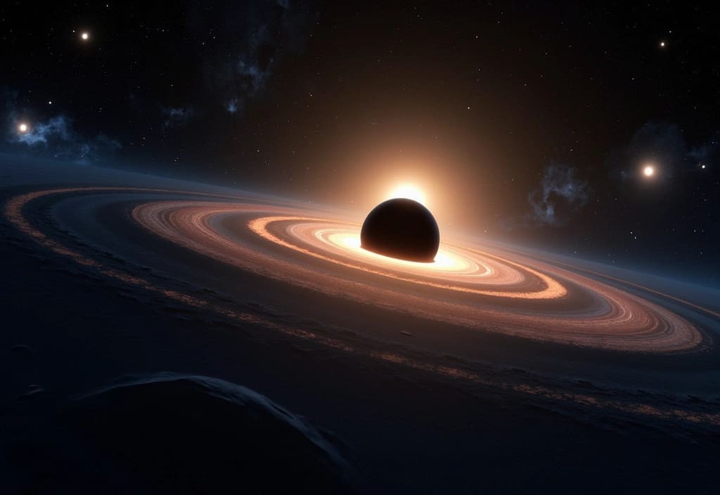 Zwei kollidierende Galaxien die Gezeitenschweife aus Sternen in den intergalaktischen Raum schleudern