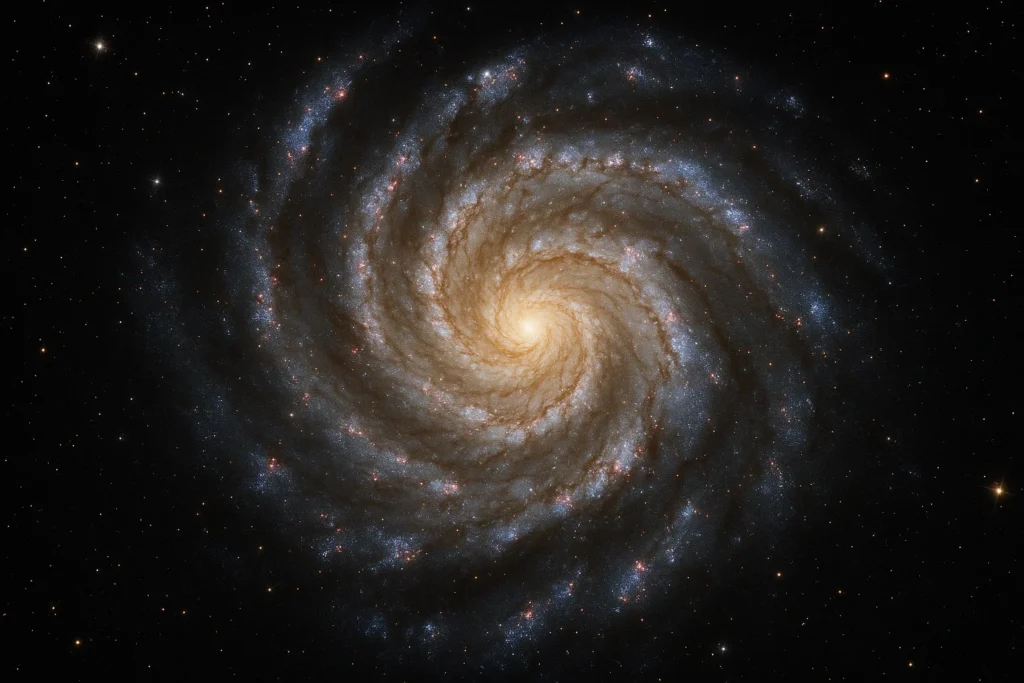 perfekte Spiralarme der Feuerrad-Galaxie perfekte Spiralarme der Feuerrad-Galaxie